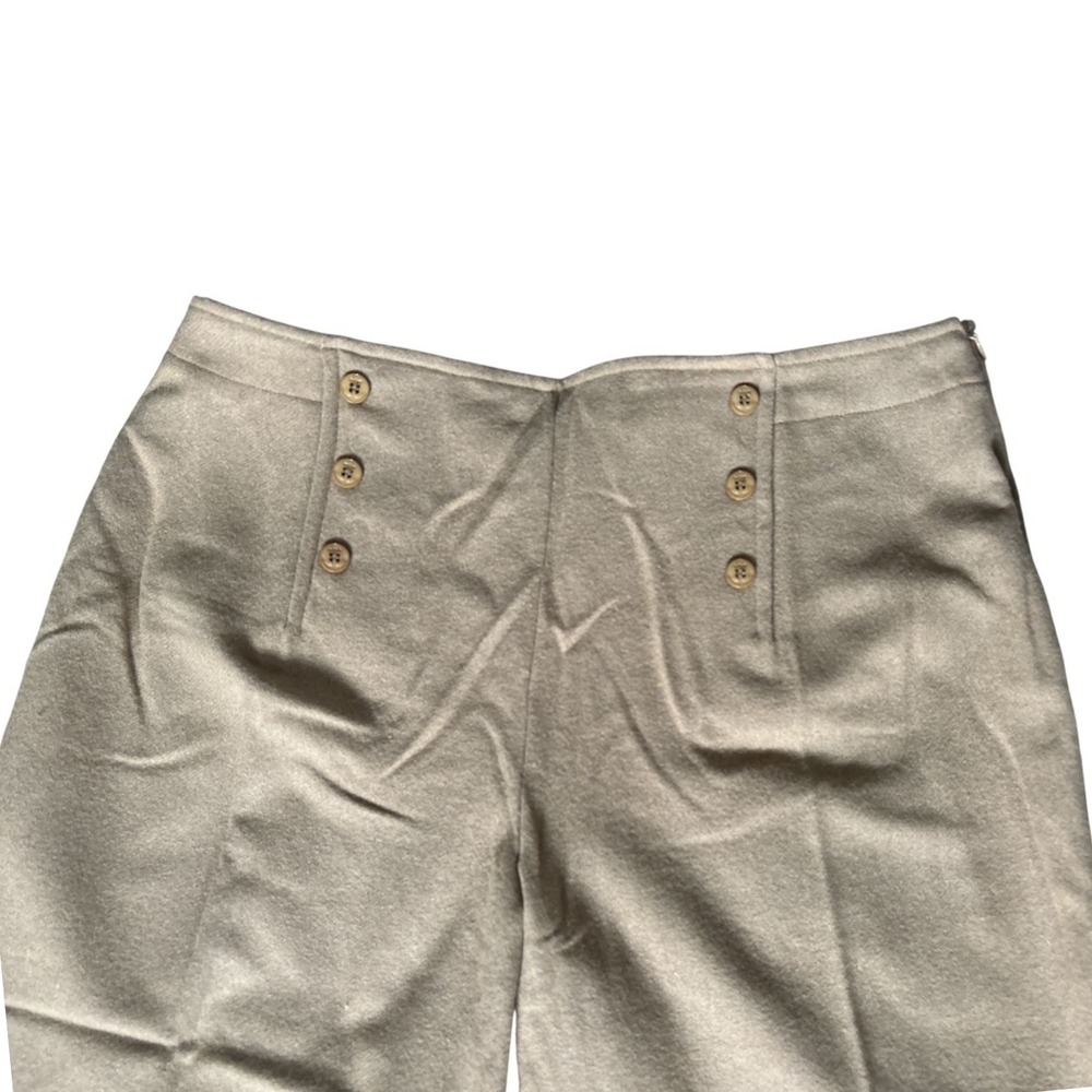 NWOT J.G. Hook Camel Wool Wide Leg High Rise Pants, Size 14 Petite, Casual - Picture 2 of 5
